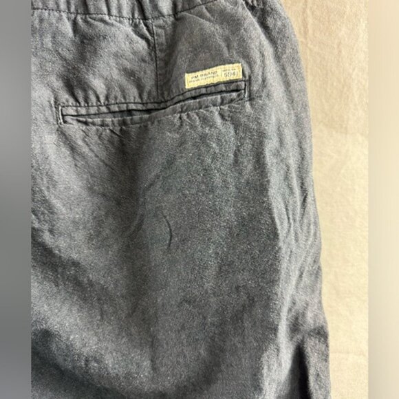 Private Member Gray Linen Blend Shorts - Picture 4 of 4